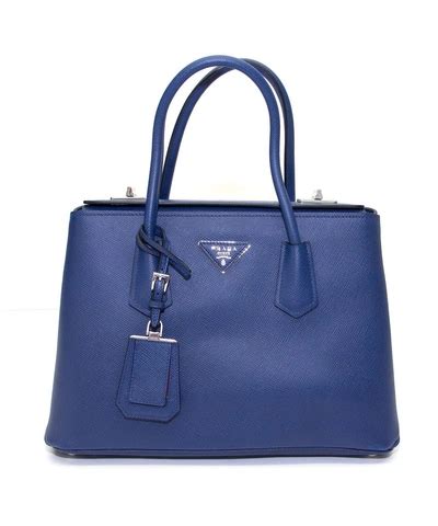 prada leather tote bluette|prada leather tote handbag black.